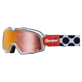 100% Barstow Hayworth weiss Crossbrille rot verspiegelt