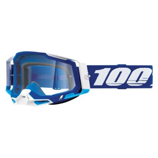 100% Racecraft 2 Blau weiss Crossbrille