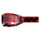 100% Racecraft 2 Rot schwarz Crossbrille klar