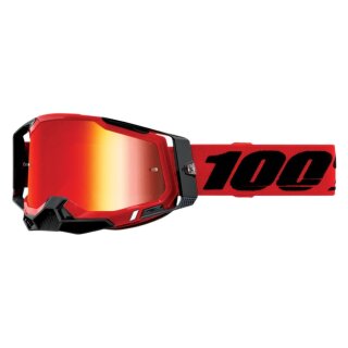 100% Racecraft 2 Rot schwarz Crossbrille rot verspiegelt