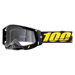 100% Racecraft 2 Arbis schwarz gelb Crossbrille klar