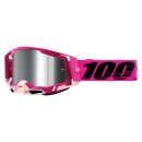 100% Racecraft 2 Maho pink schwarz Crossbrille silber...