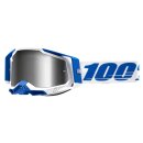 100% Racecraft 2 Isola blau weiss Crossbrille silber...