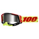 100% Racecraft 2 Wiz neongelb rot Crossbrille silber...