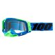 100% Racecraft 2 Fremont blau neongrün Crossbrille klar
