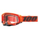 100% Racecraft 2 Kerv orange grau Crossbrille klar