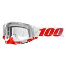 100% Racecraft 2 ST-Kith rot weiss Crossbrille klar