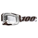 100% Racecraft 2 Snowbird braun weiss Crossbrille klar