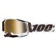 100% Racecraft 2 Snowbird braun weiss Crossbrille gold verspiegelt