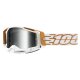 100% Racecraft 2 Mayfair weiss gold Crossbrille silber verspiegelt