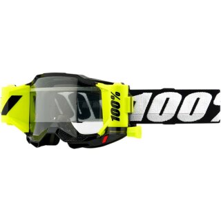 100% Accuri 2 Forecast Crossbrille klar schwarz weiss neongelb
