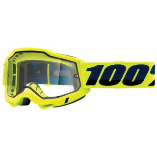 100% Accuri 2 Enduro Brille klar neongelb schwarz