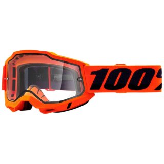 100% Accuri 2 Enduro Brille klar neonorange schwarz