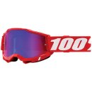 100% Accuri 2 Rot weiss Crossbrille rot blau verspiegelt