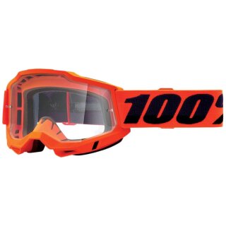 100% Accuri 2 Neon-Orange schwarz Crossbrille klar
