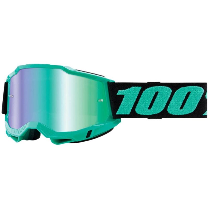 TWO-X Occhiali Da Motocross Atom - Iridium, Doppio Vetro (Trasparente+Specchio), Protezione UV, Per Enduro E Downhill