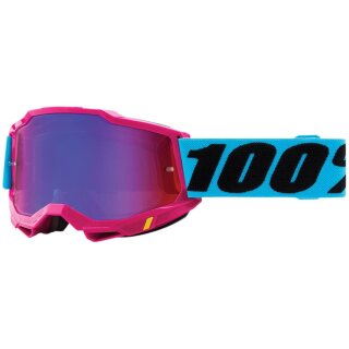 100% Accuri 2 Lefleur pink blau Crossbrille blau rot verspiegelt