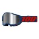 100% Accuri 2 Odeon blau rot Crossbrille silber verspiegelt
