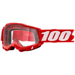 100% Accuri 2 OTG Brillenträger Crossbrille klar rot weiss