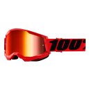 100% Strata 2 Rot schwarz Crossbrille rot verspiegelt