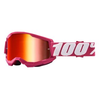 100% Strata 2 Fletcher rosa weiss Crossbrille rot verspiegelt