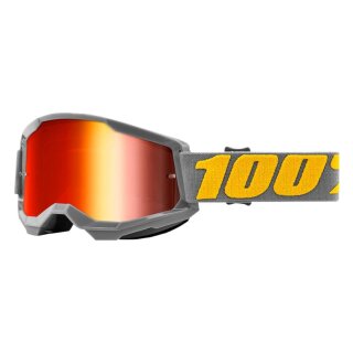 100% Strata 2 Izipizi grau gelb Crossbrille rot verspiegelt