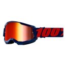 100% Strata 2 Masego blau rot Crossbrille rot verspiegelt