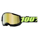 100% Strata 2 Upsol schwarz neongelb Crossbrille gold...