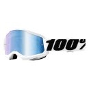 100% Strata 2 Everest weiss schwarz Crossbrille blau...