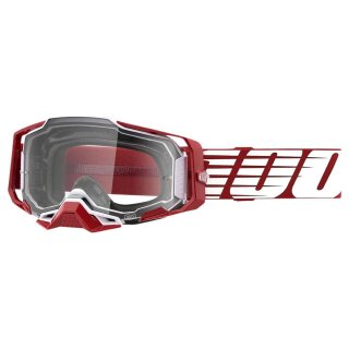 100% Armega Oversized Deep rot weiss Crossbrille