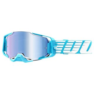 100% Armega Oversized Sky blau weiss Crossbrille blau verspiegelt