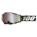 100% Armega Racr schwarz weiss Crossbrille Hiper silber...