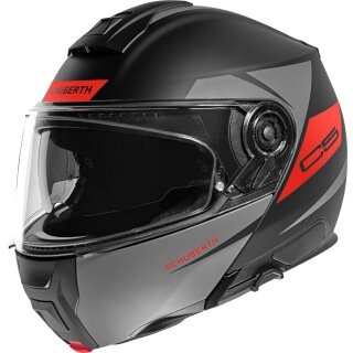 Schuberth C5 Eclipse Klapphelm matt grau rot schwarz