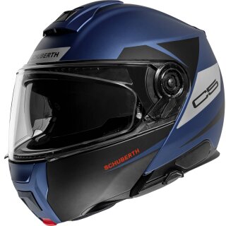 Schuberth C5 Eclipse Klapphelm matt blau weiss schwarz