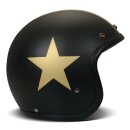 DMD Vintage Star Jethelm mattschwarz gold