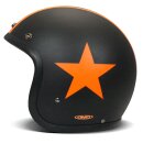 DMD Vintage Star Jethelm mattschwarz orange