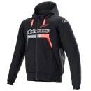 Alpinestars Chrome Ignition Motorrad-Hoodie schwarz rot