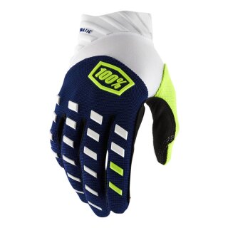 100% Airmatic Offroad-Handschuh weiss blau neongelb