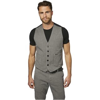 Rokker Tweed Vest Klassische Weste grau