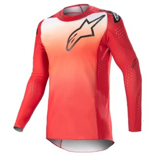 Alpinestars Supertech Risen Motocross-Hemd rot weiß