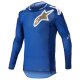 Alpinestars Supertech Bruin Motocross-Hemd blau gold