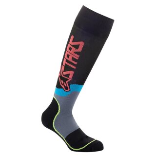 Alpinestars MX Plus-2 Socken schwarz neongelb blau