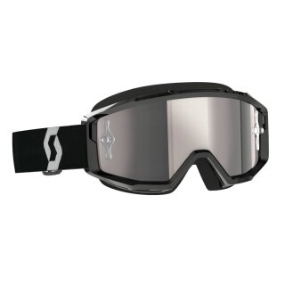 Scott Primal schwarz wei Crossbrille silber verspiegelt