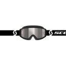 Scott Primal schwarz weiß Crossbrille silber verspiegelt