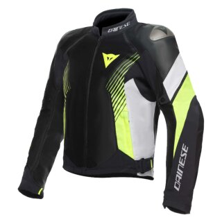 Dainese Super Rider 2 Motorrad-Jacke schwarz weiß neongelb