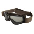 Aviator T2 Motorrad-Brille gunmetal, Leder braun, Glas...