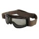 Aviator T2 Motorrad-Brille gunmetal, Leder braun, Glas braun getönt