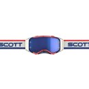 Scott Prospect retro weiß blau Crossbrille blau verspiegelt