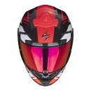 Scorpion Exo-R1 Evo Carbon Air Supra Helm schwarz rot