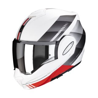 Scorpion Exo-Tech Evo Genre Klapphelm mattweiß silber rot